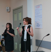 ACETT Program Director Marina Ushveridze speaks to the audience